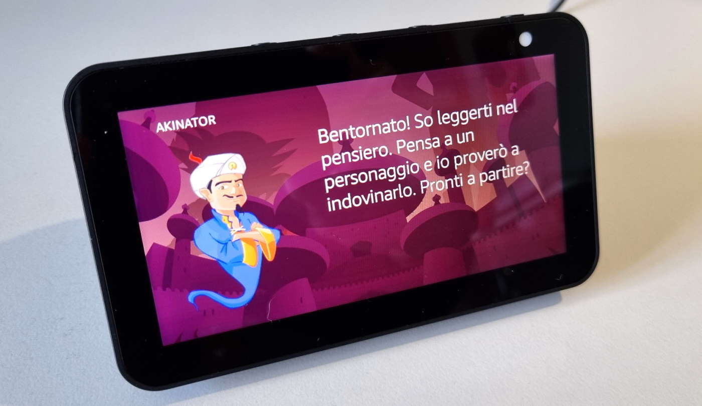 Skill gioco Akinator su Echo Show 5