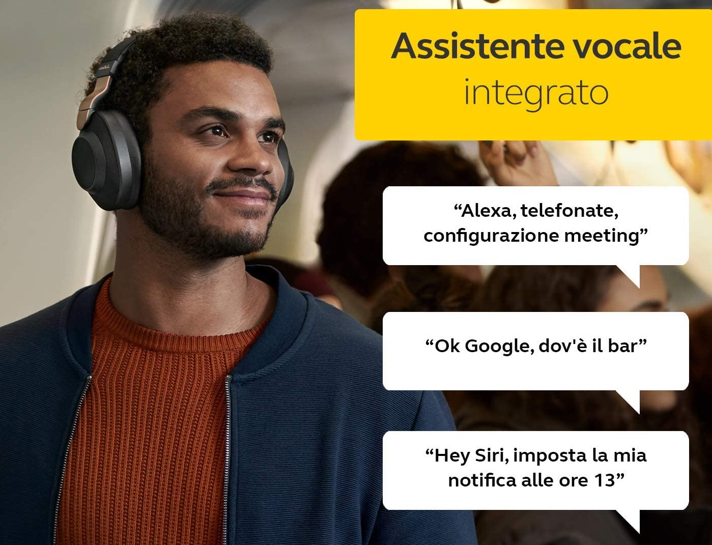 Assistenti vocali integrati in cuffia Bluetooth