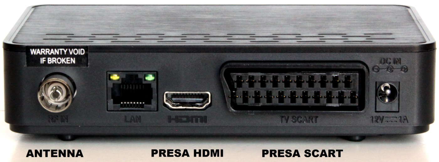 Prese di collegamento di un decoder DTT