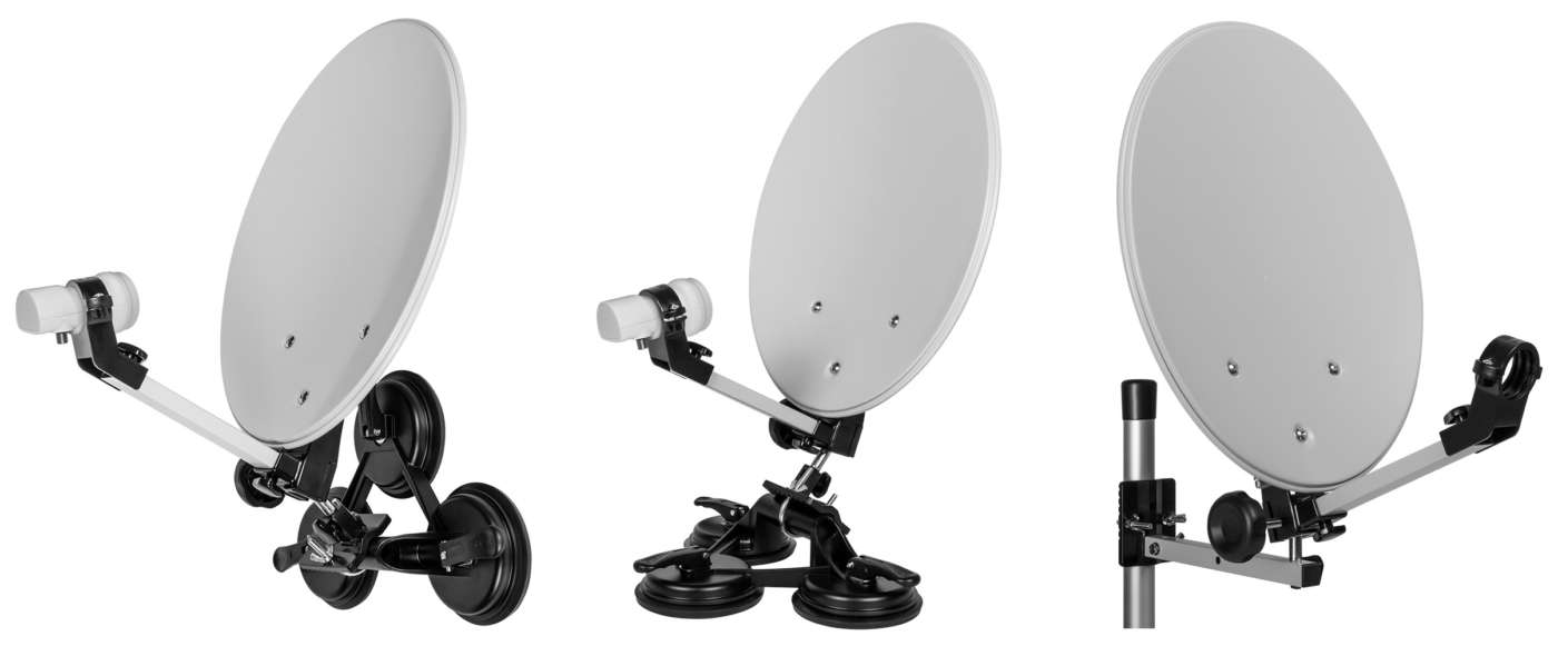 Sistemi di fissaggio parabola da campeggio