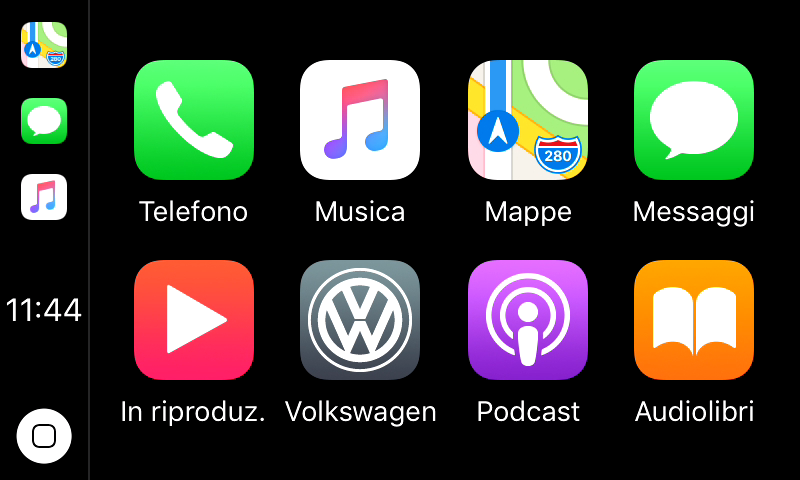 Schermata principale di CarPlay