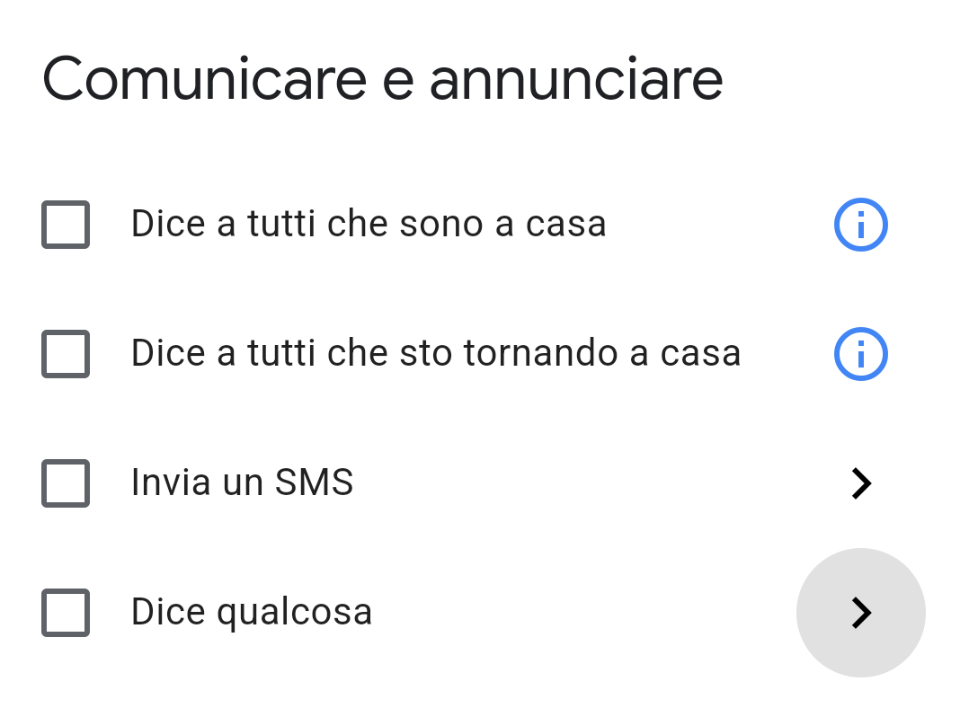 Messaggi e promemoria da includere nelle routine di Google