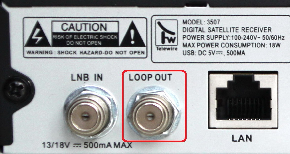 Uscita passante su decoder SAT