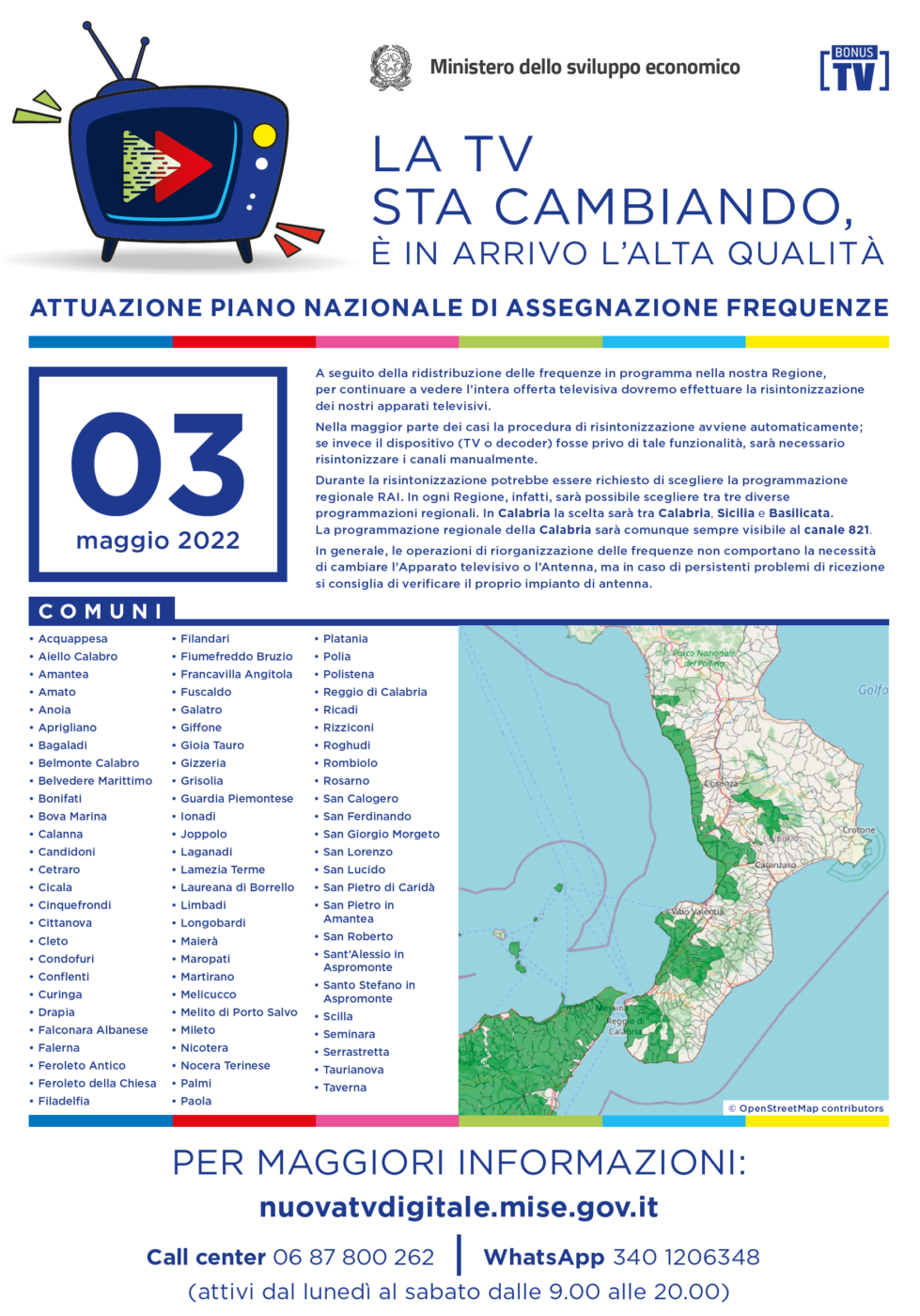 Esempio di scheda PDF del refarming scaricabile dal sito MISE