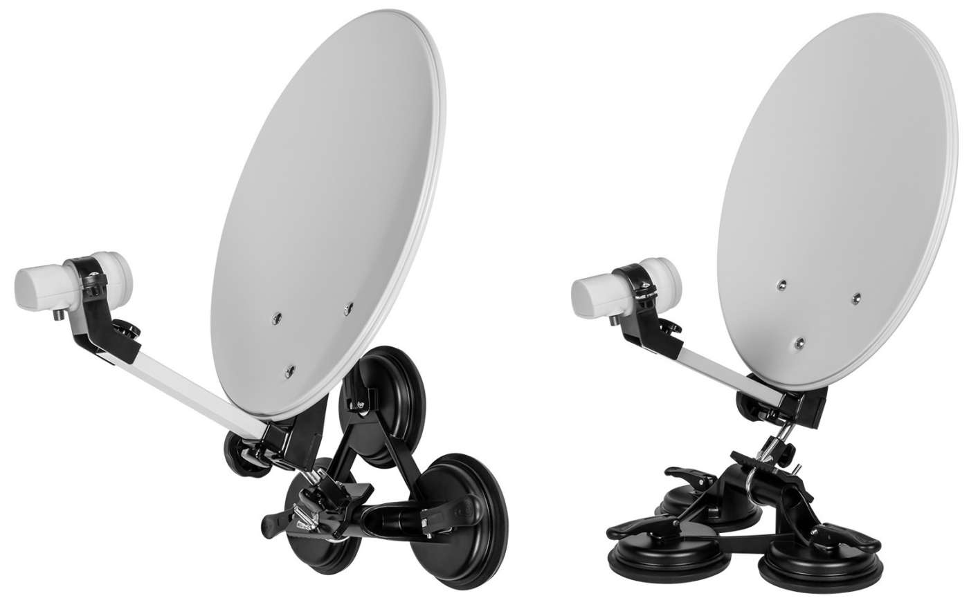 Base di appoggio-fissaggio a ventosa per mini-parabole