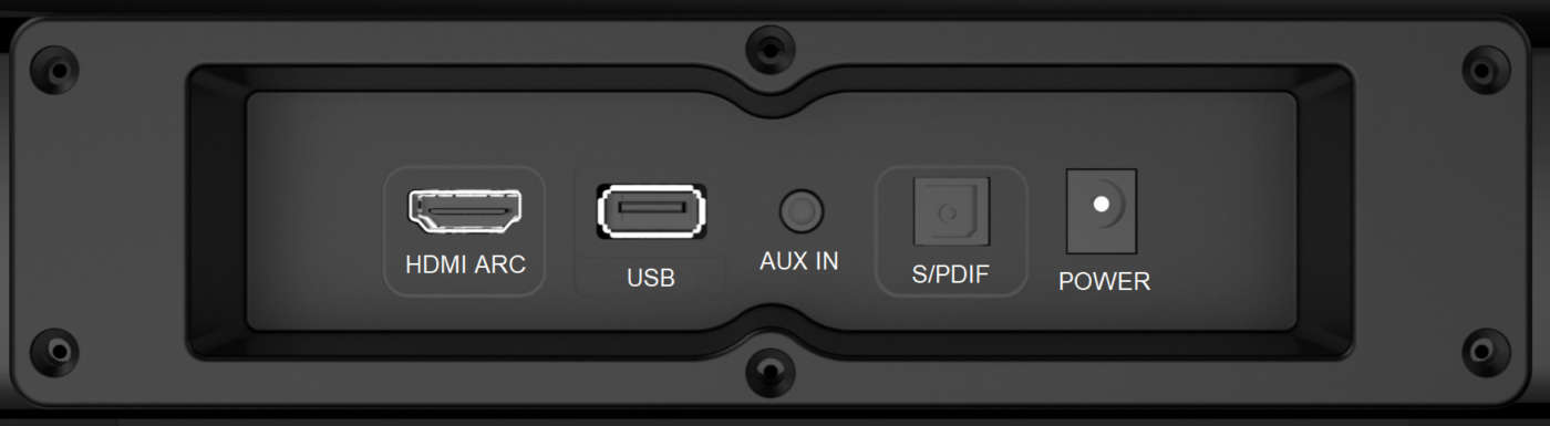 Connessioni tipiche di una soundbar (Elaborazione 01smartlife su immagine Panasonic)