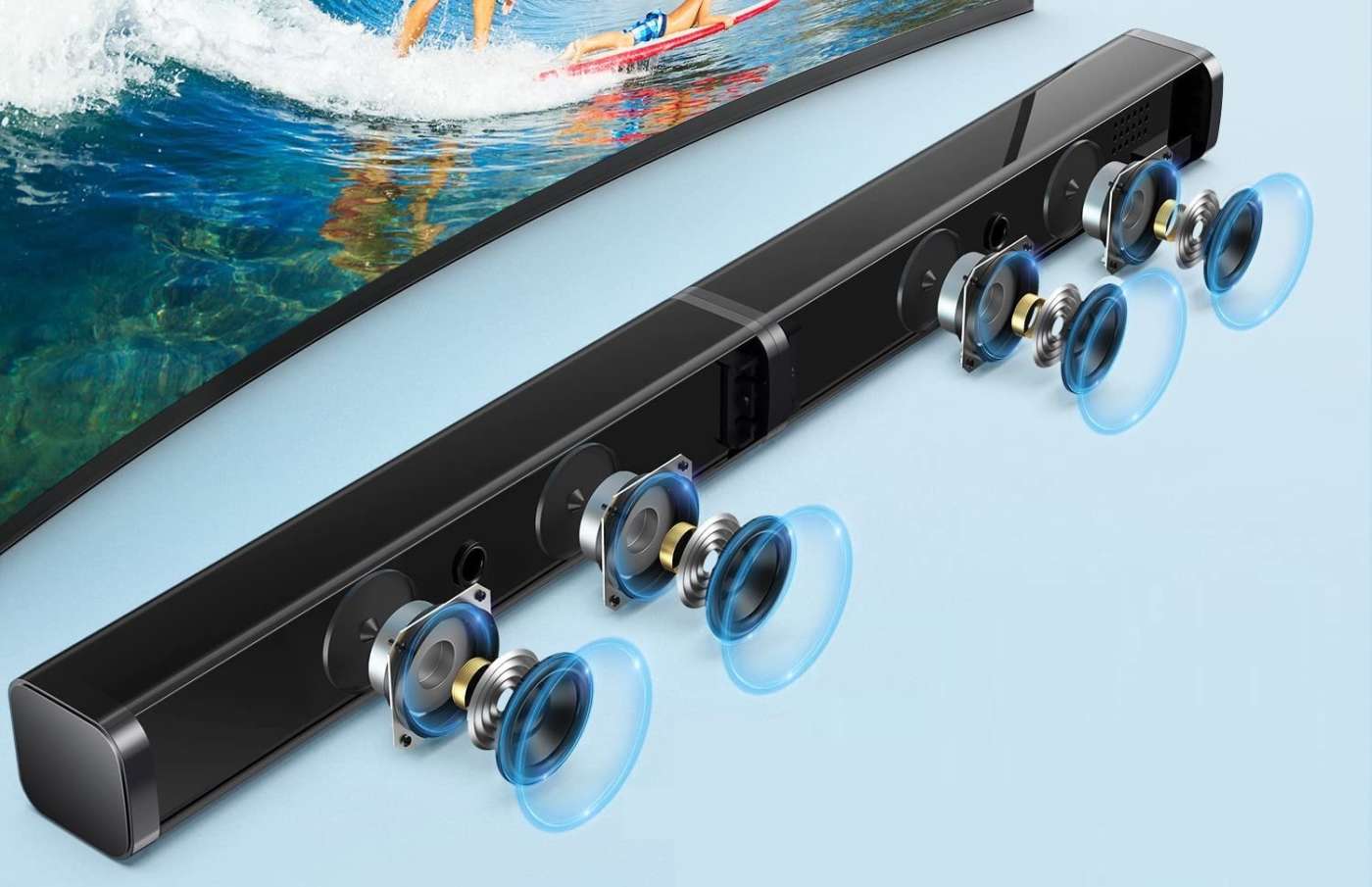 Altoparlanti integrati in una soundbar (Credit: YCLZY)