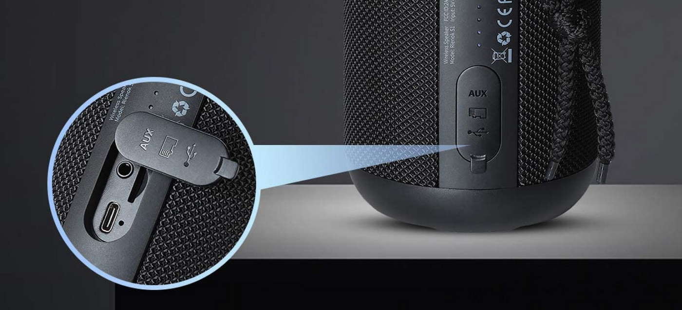 Ingresso AUX su speaker BT Rienok