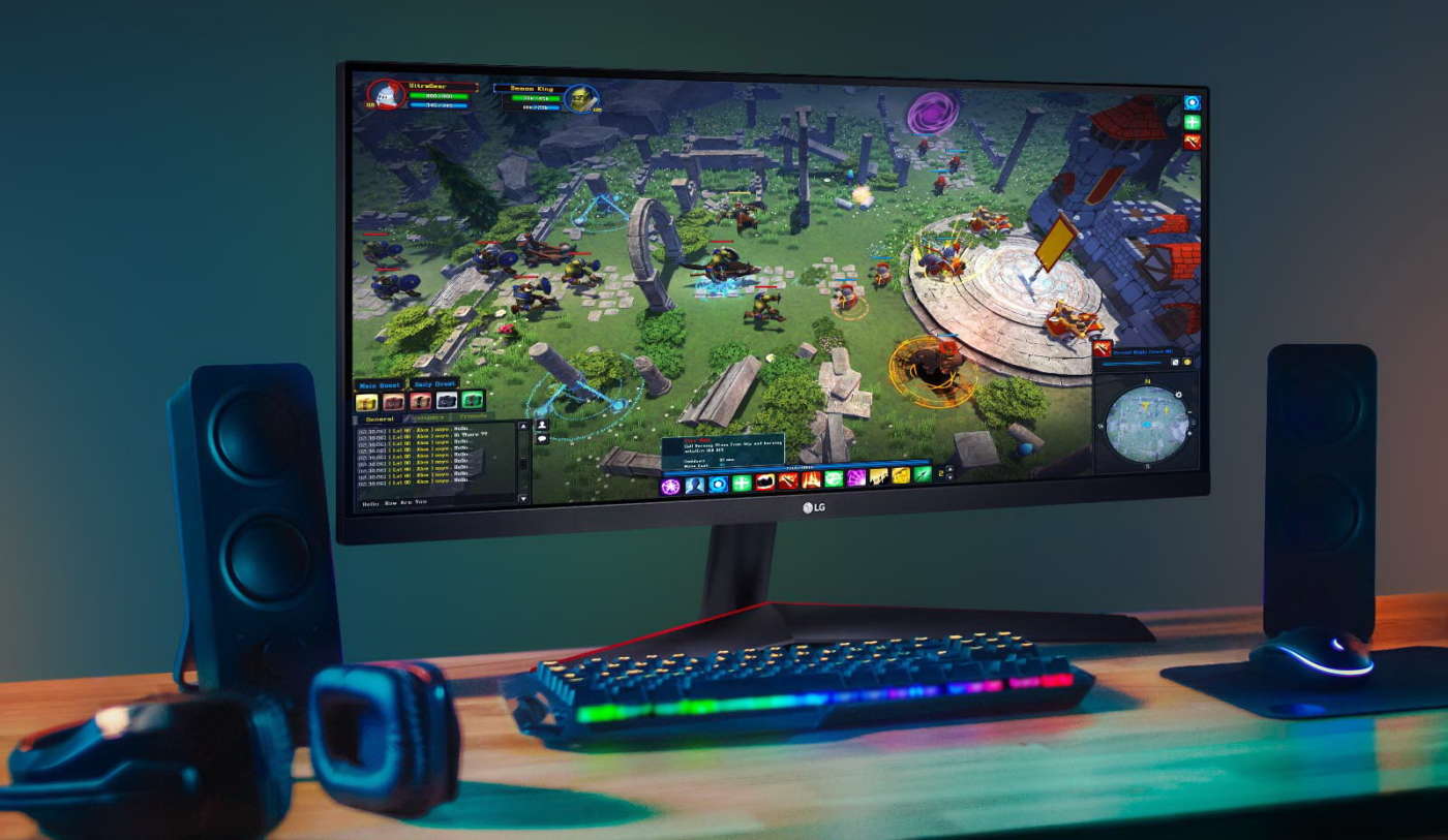 Monitor gaming LG ultrawide curvo