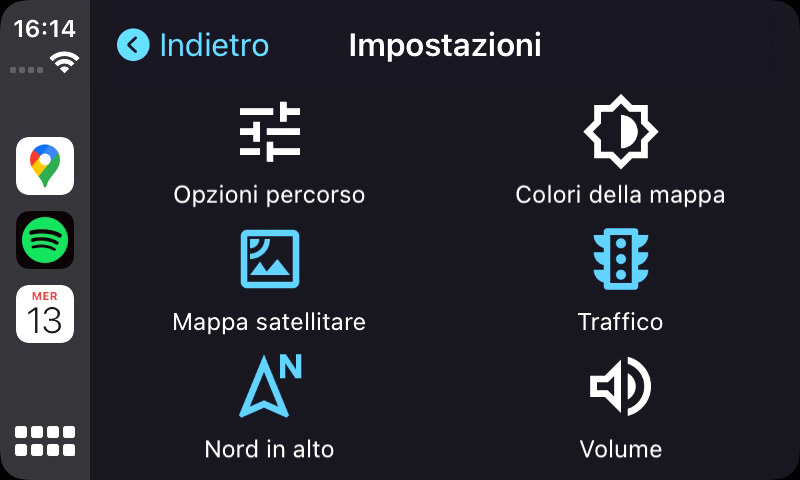 Opzioni di Google Maps per iOS