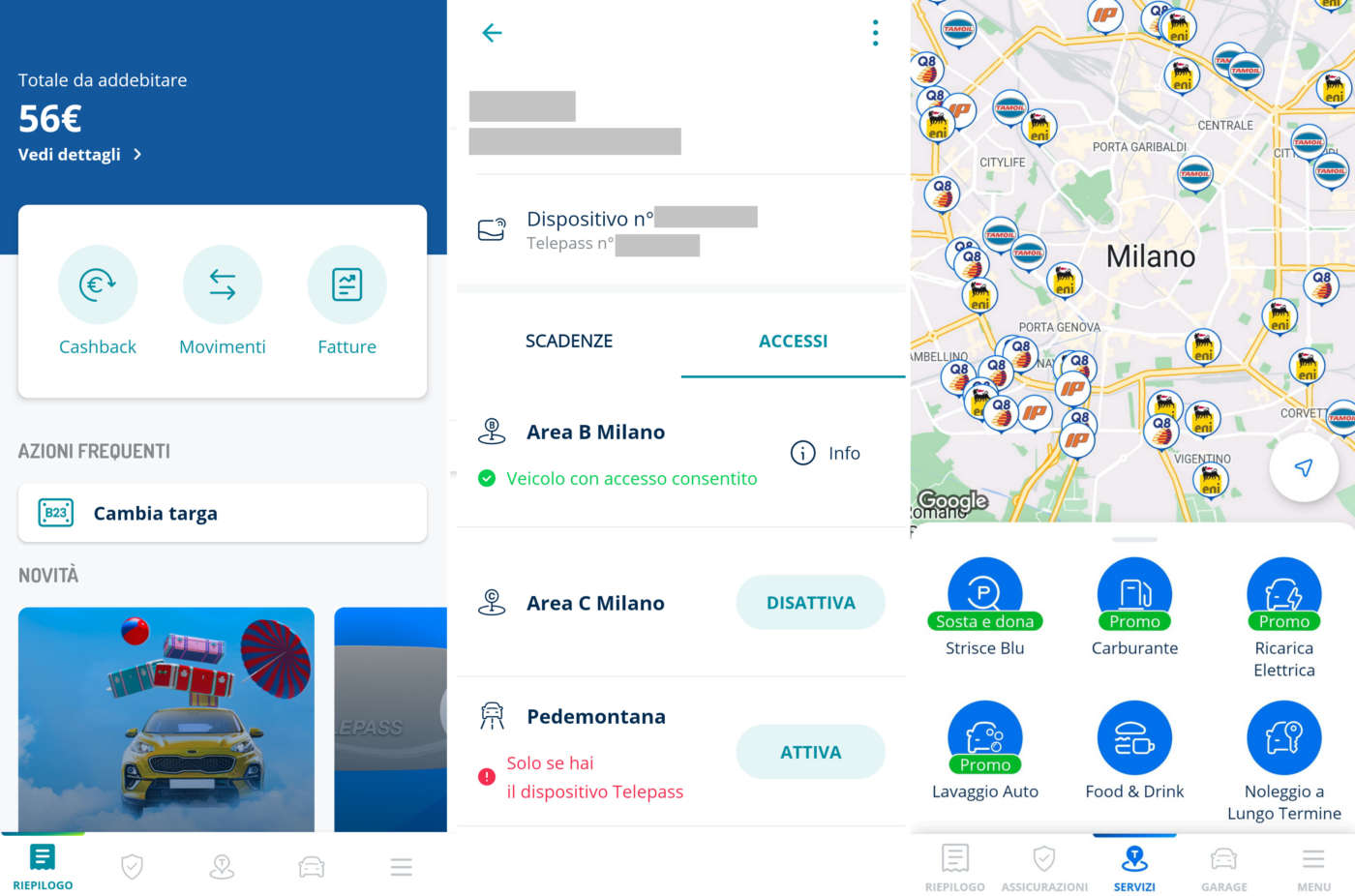 app Telepass e Telepass Pay