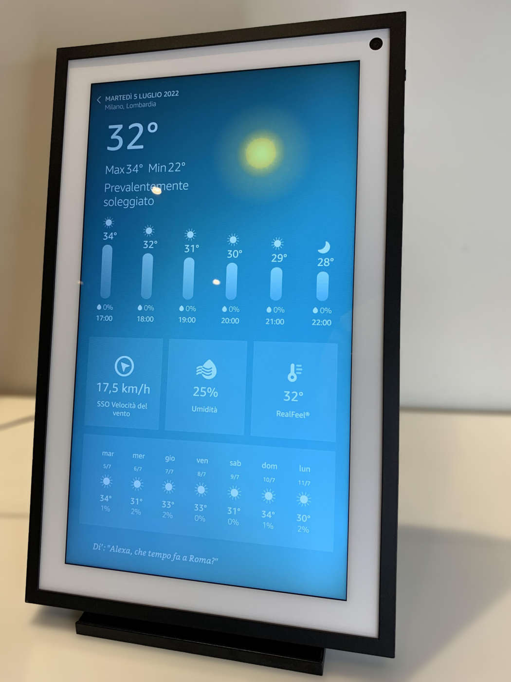 amazon echo show 15 verticale