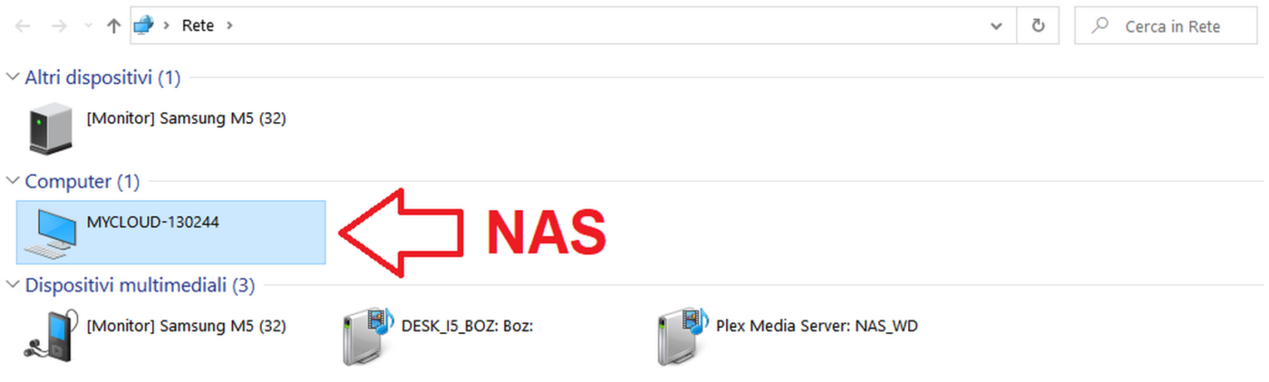 Risorse di rete di Windows 10