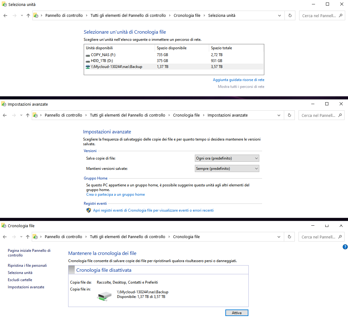 Backup Windows 10 NAS