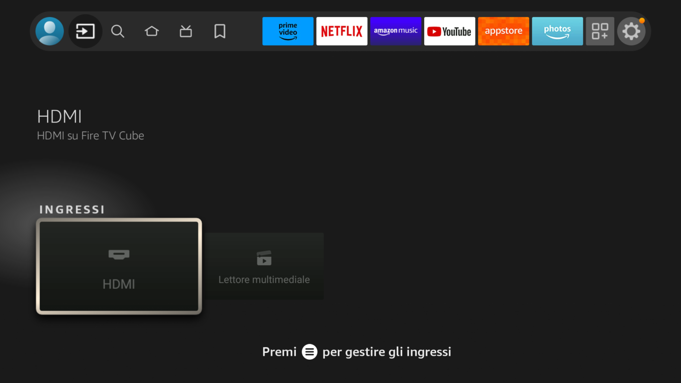 fire tv ingressi