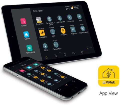 Vimar 16493 Idea IoT VIEW Funk-Stellantrieb – Mit Relais, Bluetooth 5.0 & Zigbee 3.0, Für Smart Home