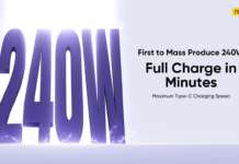 realme pronta a lanciare in serie la tecnologia di ricarica da 240W realme 240w