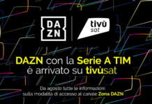 DAZN arriva su tivùsat: ecco come vederla