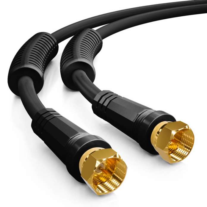 Cavo Antenna SAT DeleyCON 1m - Connettori F Angolati 90°, Schermatura 100dB Per HDTV E 4K - Foto 9