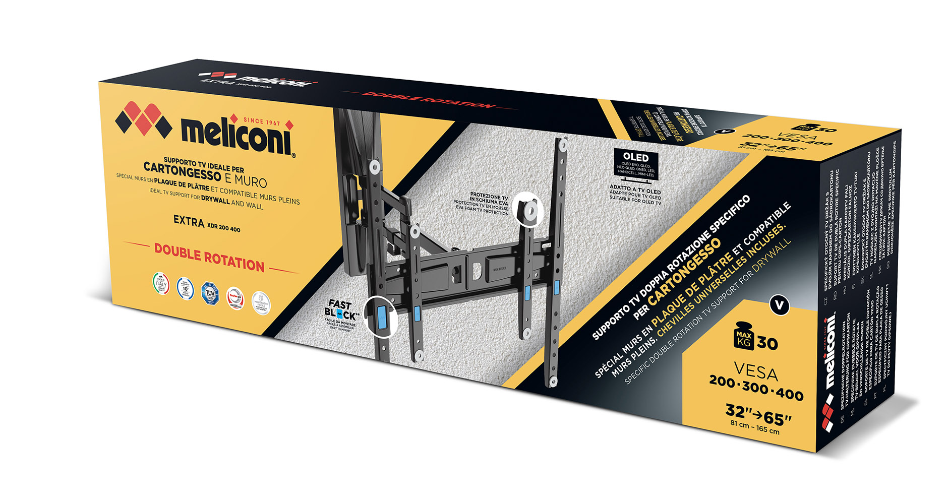 supporto tv cartongesso EXTRA XDR 200-400 Meliconi