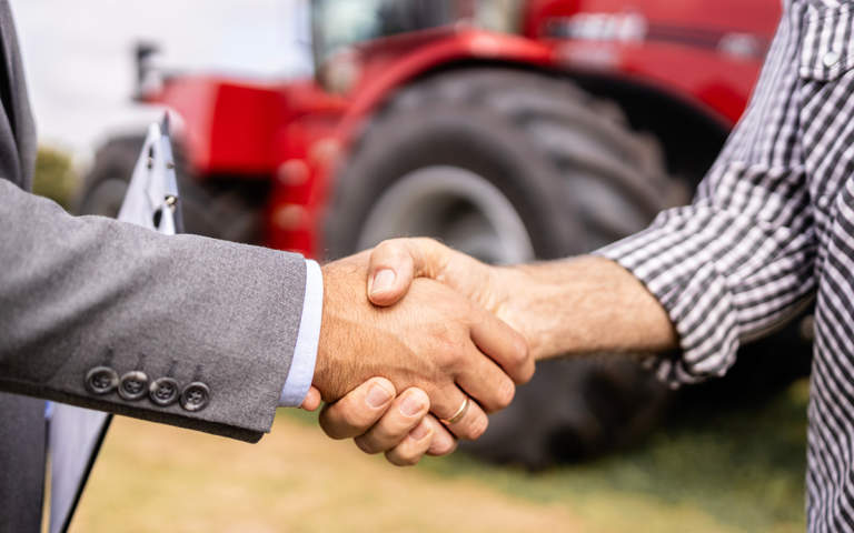 commercianti agricoli e agricoltore