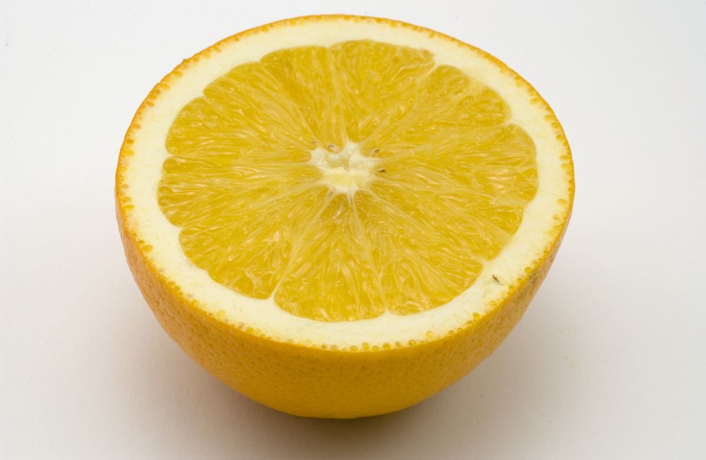 Orange cutted apart