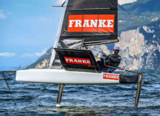 Franke al Mondiale Moth con Francesco Bruni Franke