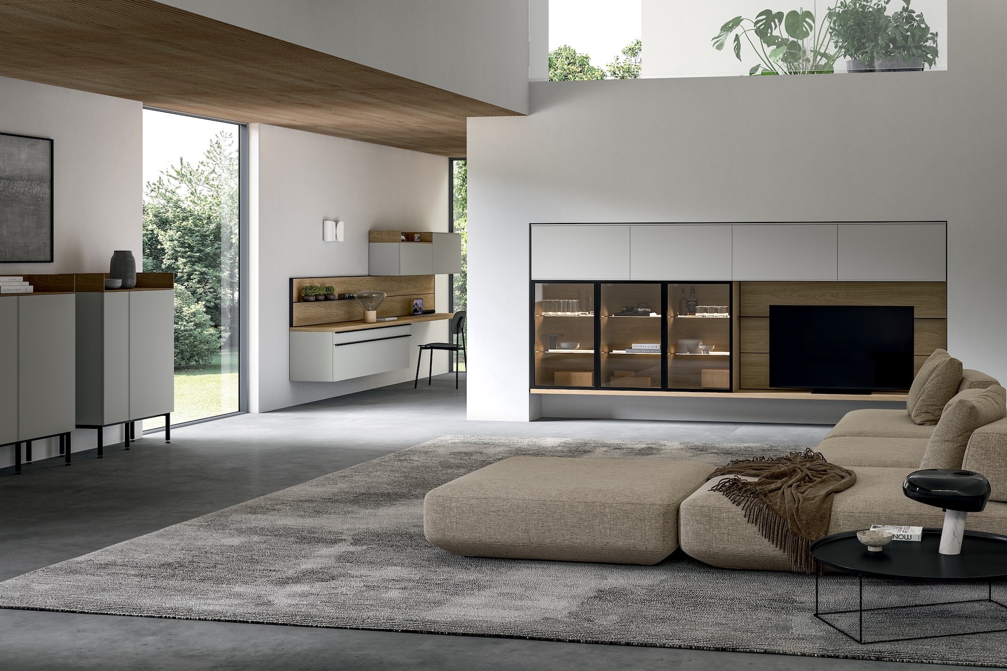 Arredo3; living arredato con il sistema Tratto_10