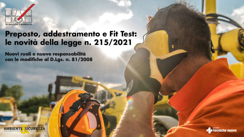 Webinar su preposto addestramento e Fit