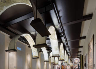 Linea Light per gli affreschi del Museo Cavalcaselle, Verona Modello Anton, collezione i-LèD di Linea Light Group