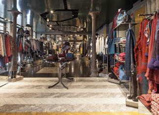 Lusso e contaminazione: Margraf per il Rich&Raw store di Venezia Il marmo Margraf per lo Store Rich&Raw di Sisley a Venezia