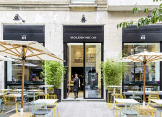 Pedrali per il primo Moleskine Cafè in Italia