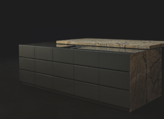 Gandhara, la cucina in pietra di Lapitec e minotticucine Lapitec