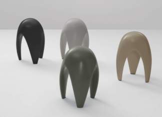 Moscardino, sgabello in ceramica by Kerasan