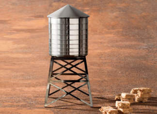 Officina Alessi presenta Water Tower, microarchitettura da tavola by Daniel Libeskind