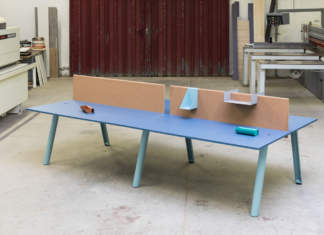 Apollo: i piani di lavoro Manerba progettati da Shane Schneck