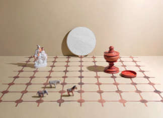 FUGA, elemento geometrico in rame nei pavimenti TerraPlus