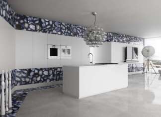 Spazio cucina in Crystal Agate Black by Antolini