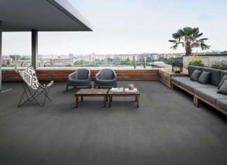 La pietra lavica di Mystone Basalto by Marazzi