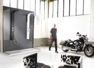 Pannelli doccia CRIO by Damast: black and white