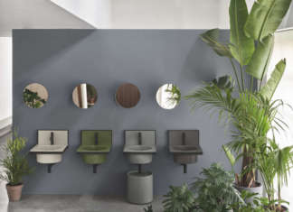 Elle, lavabo sospeso ultra light by Ceramica Cielo