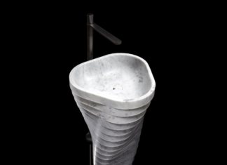 L’acqua come forza generatrice dalla materia: Vortice by antoniolupi