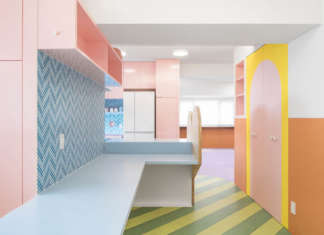 Colori pastello per un appartamento realizzato in HI-MACS® ©Jan Vranovsky