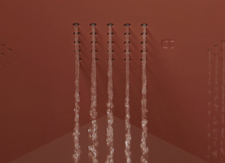 Ghost: il soffione antoniolupi scompare nel soffitto