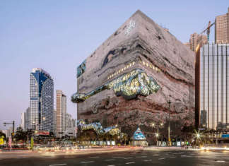 Galleria in Gwanggyo. Un pietra scolpita il nuovo progetto di OMA