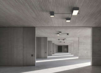 Structural by Vibia, silhouette modernista sul soffitto
