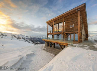 L’architettura del rifugio si apre alla natura