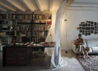 Un laboratorio di pittura trasformato in appartamento