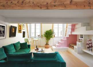 Giochi di colore per un appartamento al centro di Parigi