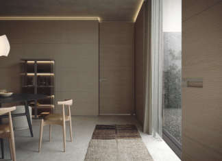 Radius: porte a bilico bidirezionali by Rimadesio